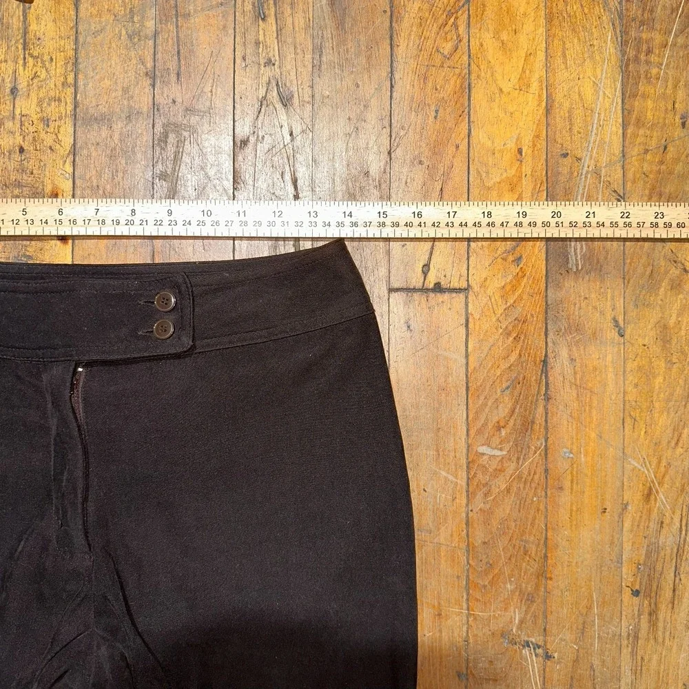Old Navy Pants Women's Size 4 Brown Solid Flat Front Slim Fit Straight Leg Comfy